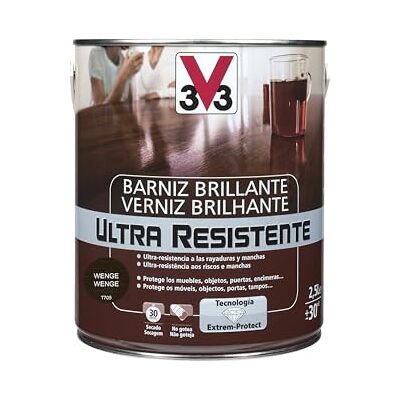 V33 BARNIZ INTERIOR ULTRA RESISTENTE BRILLANTE WENGUÉ 2,5L V33 BARNIZ INTERIOR ULTRA RESISTENTE BRILLANTE WENGUÉ 2,5L