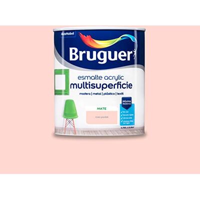 Bruguer Acrylic Multisuperficie Esmalte al agua Mate Rosa Pastel 750 ml Bruguer Acrylic Multisuperficie Esmalte al agua Mate Rosa Pastel 750 ml