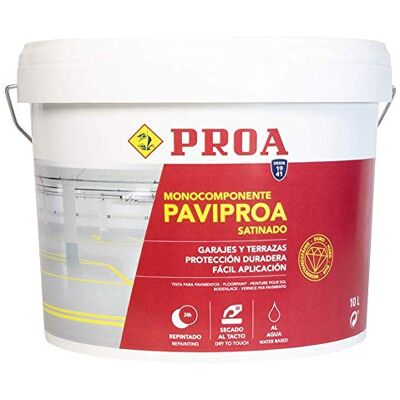 PROA Pintura monocomponente para suelos y garajes al agua. Exterior-interior. PAVI. PROA Pintura monocomponente para suelos y garajes al agua. Exterior-interior. PAVI.