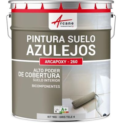 ARCANE INDUSTRIES Pintura para Suelo de Baldosas Resina epoxi para suelo con baldosas ARCAPOXY 260 Gris tele 4 RAL 7047 ARCANE INDUSTRIES Pintura para Suelo de Baldosas Resina epoxi para suelo con baldosas ARCAPOXY 260 Gris tele 4 RAL 7047