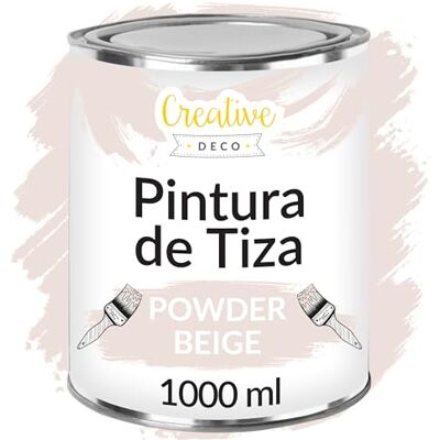 Creative 1L Beige Polvo Pintura a la Tiza para Muebles sin Lijar Chalk Creative 1L Beige Polvo Pintura a la Tiza para Muebles sin Lijar Chalk