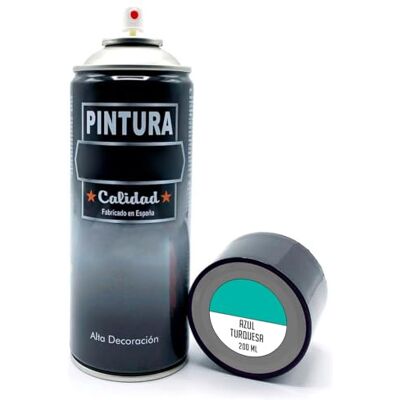 AC Bote de Pintura en Spray Fabricado en España Ideal para cualquier superficie, Madera, Metal, Cartón, Piedra o Cerámica Capidad de 200 ML Color Turquesa AC Bote de Pintura en Spray Fabricado en España Ideal para cualquier superficie, Madera, Metal, Cartón, Piedra o Cerámica Capidad de 200 ML Color Turquesa