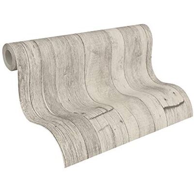 A.S. Création Papel Pintado Madera Elements Papel pintado tejido no tejido 10.05 m x 0.53 m Gris Beige Crema Fabricado en Alemania 959311 A.S. Création Papel Pintado Madera Elements Papel pintado tejido no tejido 10.05 m x 0.53 m Gris Beige Crema Fabricado en Alemania 959311