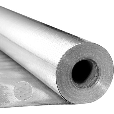 VEVOR Rollo de Aislamiento Reflectante Doble, Barrera Radiante de Tejido Perforado, 76,2 m x 1,22 m x 0,15 mm, Lámina de Aluminio de Doble Cara, para Ventanas y Techos de Autocaravanas, Plata VEVOR Rollo de Aislamiento Reflectante Doble, Barrera Radiante de Tejido Perforado, 76,2 m x 1,22 m x 0,15 mm, Lámina de Aluminio de Doble Cara, para Ventanas y Techos de Autocaravanas, Plata