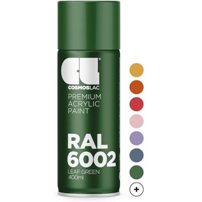 COSMOS LAC Spray Premium Acrylic Brillante Ral 400 Ml (RAL 6002 Verde hoja) COSMOS LAC Spray Premium Acrylic Brillante Ral 400 Ml (RAL 6002 Verde hoja)