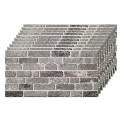 IZODEKOR Paneles de pared con aspecto de piedra, poliestireno 3D, aspecto de piedra, para cocina, baño, balcón, dormitorio, salón, cocina, gris y negro, (Pfad von Grau) (10 unidades) IZODEKOR Paneles de pared con aspecto de piedra, poliestireno 3D, aspecto de piedra, para cocina, baño, balcón, dormitorio, salón, cocina, gris y negro, (Pfad von Grau) (10 unidades)