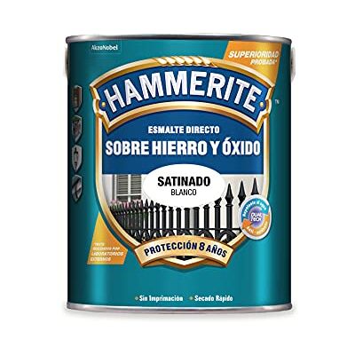 Hammerite Esmalte Liso Satinado, Blanco, 5 l (Paquete de 1) Hammerite Esmalte Liso Satinado, Blanco, 5 l (Paquete de 1)