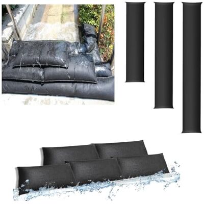 Estresen 4 piezas Sacos Absorbentes de Agua, Barrera contra Inundaciones Barrera Anti Inundación Protección contra inundaciones para puerta de Garaje Sótano contra Lluvia intensa 90x20cm Estresen 4 piezas Sacos Absorbentes de Agua, Barrera contra Inundaciones Barrera Anti Inundación Protección contra inundaciones para puerta de Garaje Sótano contra Lluvia intensa 90x20cm