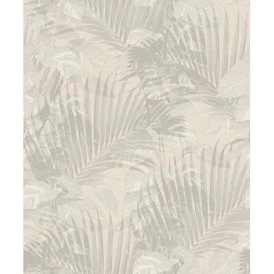 Rasch Schöner Living Tropical Papel pintado (fieltro, 10,05 m x 0,53 m), diseño de hojas tropicales en color beige y salvia Rasch Schöner Living Tropical Papel pintado (fieltro, 10,05 m x 0,53 m), diseño de hojas tropicales en color beige y salvia