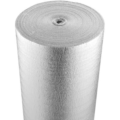 VEVOR Aislamiento Térmico Reflectante Doble 76,2x1,22 m Rollo de Aislamiento Térmico de Barrera Radiante de Tela Tejida de PE Espesor de 0,165 mm Papel de Aluminio para Ventana, Techo de RV VEVOR Aislamiento Térmico Reflectante Doble 76,2x1,22 m Rollo de Aislamiento Térmico de Barrera Radiante de Tela Tejida de PE Espesor de 0,165 mm Papel de Aluminio para Ventana, Techo de RV