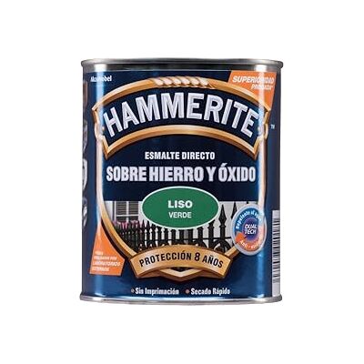 Hammerite Esmalte Liso Brillante, Verde, 750 ml (Paquete de 1) Hammerite Esmalte Liso Brillante, Verde, 750 ml (Paquete de 1)
