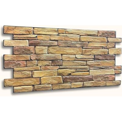Eurodeco Paneles de PVC 3D de 4 m² con aspecto de piedra, 10 piezas, paneles de pared, revestimiento de paredes, paneles de techo, revestimiento de PVC, azulejos de imitación de tatuaje de pared Eurodeco Paneles de PVC 3D de 4 m² con aspecto de piedra, 10 piezas, paneles de pared, revestimiento de paredes, paneles de techo, revestimiento de PVC, azulejos de imitación de tatuaje de pared