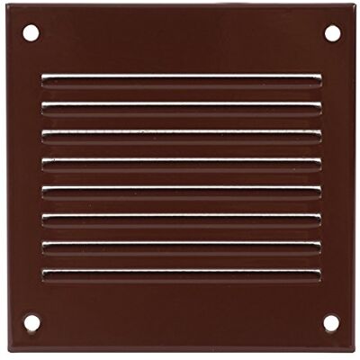 EUROPLAST 100x100mm Rejilla de Ventilación con Mosquitera Rejillas de Aireación Metálicas Acero, Marrón EUROPLAST 100x100mm Rejilla de Ventilación con Mosquitera Rejillas de Aireación Metálicas Acero, Marrón