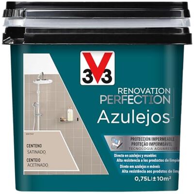 V33 Esmalte Renovation Perfection Azulejos Centeno Satinado 0,75L V33 Esmalte Renovation Perfection Azulejos Centeno Satinado 0,75L