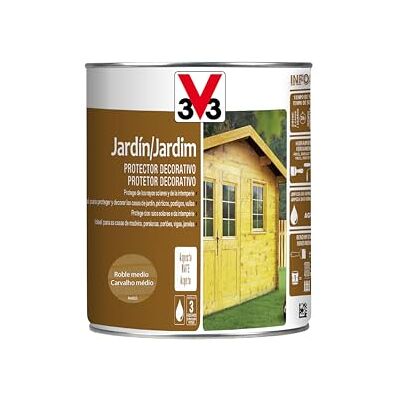 V33 Protector Decorativo de la Madera Jardín Mate Roble Medio 2,5L V33 Protector Decorativo de la Madera Jardín Mate Roble Medio 2,5L