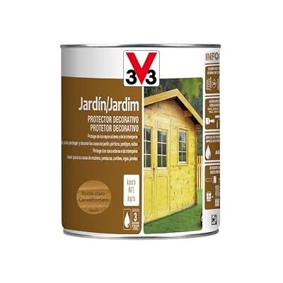 V33 PROTECTOR DECORATIVO DE LA MADERA JARDÍN MATE ROBLE CLARO 0,75L V33 PROTECTOR DECORATIVO DE LA MADERA JARDÍN MATE ROBLE CLARO 0,75L