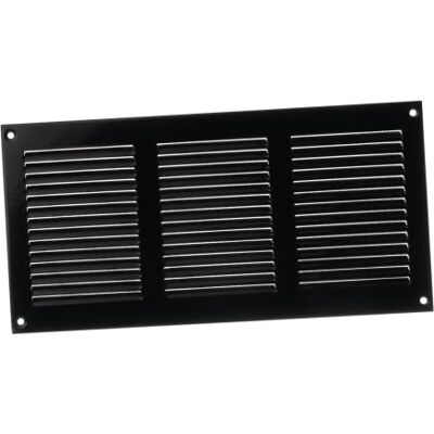 EUROPLAST 300x150mm Rejilla de Ventilación con Mosquitera Rejillas de Aireación Metálicas Acero, Negro EUROPLAST 300x150mm Rejilla de Ventilación con Mosquitera Rejillas de Aireación Metálicas Acero, Negro