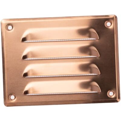 EUROPLAST Rejilla de ventilación de Metal de Cobre con mosquitera, 140 x 105 mm EUROPLAST Rejilla de ventilación de Metal de Cobre con mosquitera, 140 x 105 mm