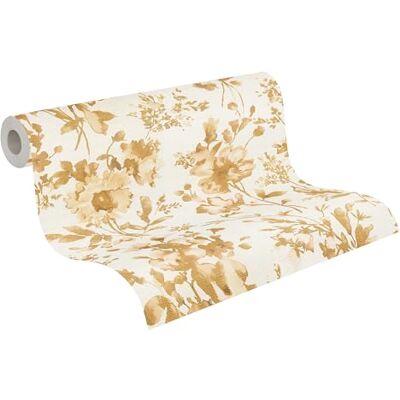A.S. Création Livingwalls papel pintado no tejido con motivo floral en blanco, amarillo y beige – papel pintado floral romántico 10,05 m x 0,53 m diseño de COSMOPOLITAN – A.S. Création Livingwalls papel pintado no tejido con motivo floral en blanco, amarillo y beige – papel pintado floral romántico 10,05 m x 0,53 m diseño de COSMOPOLITAN –