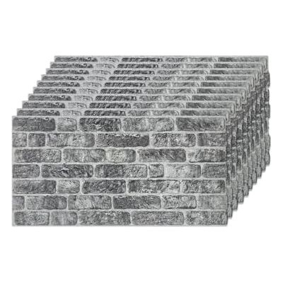IZODEKOR Revestimiento de pared 3D de poliestireno expandido, aspecto de piedra, para salpicadero de cocina, baño, balcón, dormitorio, salón y terraza, blanco, negro y gris (Alte Stadt) (10 paneles) IZODEKOR Revestimiento de pared 3D de poliestireno expandido, aspecto de piedra, para salpicadero de cocina, baño, balcón, dormitorio, salón y terraza, blanco, negro y gris (Alte Stadt) (10 paneles)