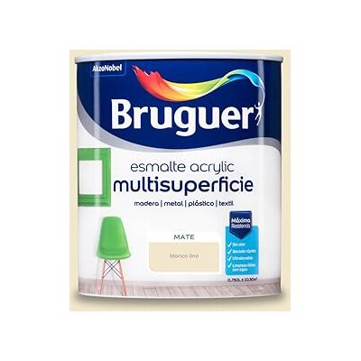 Bruguer Acrylic Multisuperficie Esmalte al agua Mate Blanco Lino 750 ml Bruguer Acrylic Multisuperficie Esmalte al agua Mate Blanco Lino 750 ml
