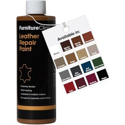 Furniture Clinic Pintura para reparación de cuero y refresca el color, tinte autosellado para una limpieza rápida y fácil de la piel, sofás de cuero, asientos de coche, zapatos de cuero (marrón Furniture Clinic Pintura para reparación de cuero y refresca el color, tinte autosellado para una limpieza rápida y fácil de la piel, sofás de cuero, asientos de coche, zapatos de cuero (marrón