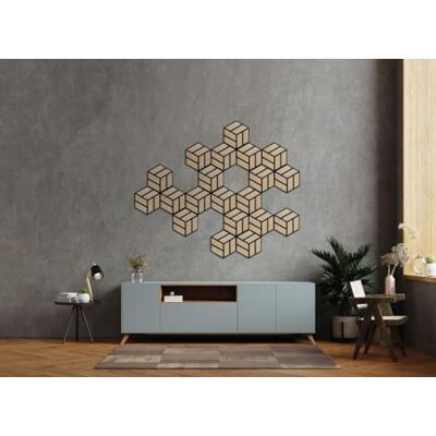 Gedotec Hexagon paneles acústicos de madera roble 1 pieza paneles de pared de madera hecho en AUSTRIA decoración de la pared 300 x 260 x 19 mm aislamiento acústico absorbente de soni Gedotec Hexagon paneles acústicos de madera roble 1 pieza paneles de pared de madera hecho en AUSTRIA decoración de la pared 300 x 260 x 19 mm aislamiento acústico absorbente de soni