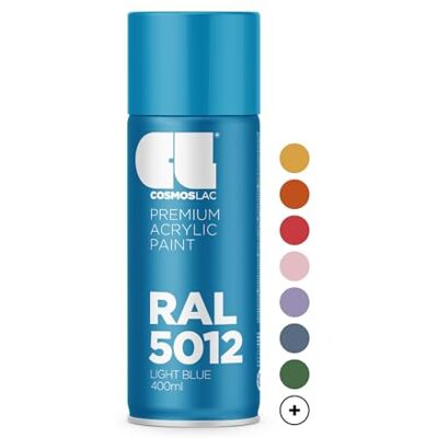 COSMOS LAC Spray Premium Acrylic Brillante Ral 400 Ml (RAL 5012 Azul luminoso) COSMOS LAC Spray Premium Acrylic Brillante Ral 400 Ml (RAL 5012 Azul luminoso)