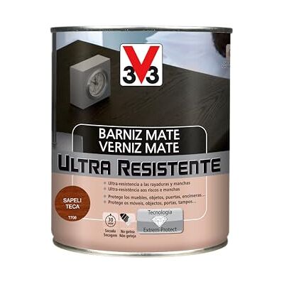 V33 BARNIZ INTERIOR ULTRA RESISTENTE MATE SAPELI 0,75L V33 BARNIZ INTERIOR ULTRA RESISTENTE MATE SAPELI 0,75L