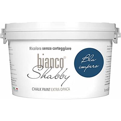 BiancoShabby - blu impero - extra opaca - 2,5 L - Chalk Paint BiancoShabby - blu impero - extra opaca - 2,5 L - Chalk Paint