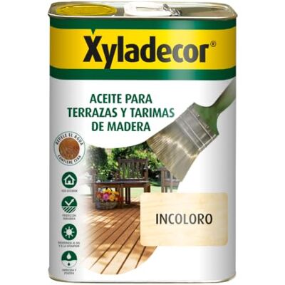 Xyladecor Aceite para Suelos de madera Terrazas y tarimas, Incoloro 5 L Xyladecor Aceite para Suelos de madera Terrazas y tarimas, Incoloro 5 L