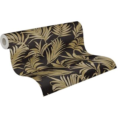 A.S. Création Livingwalls papel pintado no tejido con motivo de hojas en negro, amarillo y verde – papel pintado de jungla exótica 10,05 m x 0,53 m diseño de COSMOPOLITAN – A.S. Création Livingwalls papel pintado no tejido con motivo de hojas en negro, amarillo y verde – papel pintado de jungla exótica 10,05 m x 0,53 m diseño de COSMOPOLITAN –