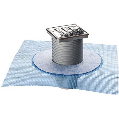 First Plast Cierres sifonados 150 x 150 mm con red y rejilla de acero inoxidable 304 First Plast Cierres sifonados 150 x 150 mm con red y rejilla de acero inoxidable 304