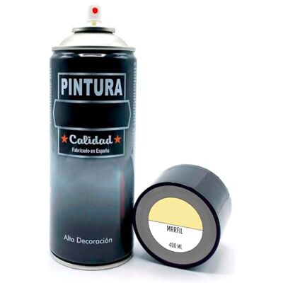AC Bote de Pintura en Spray Fabricado en España Ideal para cualquier superficie, Madera, Metal, Cartón, Piedra o Cerámica Capidad de 400 ML Color Marfil AC Bote de Pintura en Spray Fabricado en España Ideal para cualquier superficie, Madera, Metal, Cartón, Piedra o Cerámica Capidad de 400 ML Color Marfil