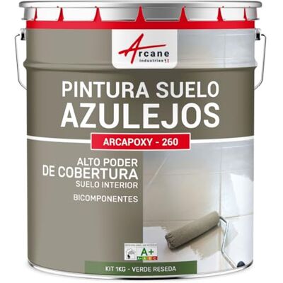 ARCANE INDUSTRIES Pintura para Suelo de Baldosas Resina epoxi para suelo con baldosas ARCAPOXY 260 Verde Reseda RAL 6011 ARCANE INDUSTRIES Pintura para Suelo de Baldosas Resina epoxi para suelo con baldosas ARCAPOXY 260 Verde Reseda RAL 6011