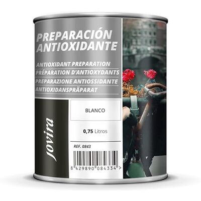 JOVIRA PINTURAS - Imprimacion Antioxidante Metales - Blanco - 0.750L - Metal Primer JOVIRA PINTURAS - Imprimacion Antioxidante Metales - Blanco - 0.750L - Metal Primer