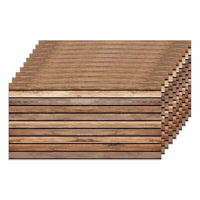 IZODEKOR Revestimiento de pared de estireno de madera con paneles de pared 3D Paneles acústicos de aspecto de madera para decoración de pared para cocina, baño, balcón, dormitorio y sala de estar IZODEKOR Revestimiento de pared de estireno de madera con paneles de pared 3D Paneles acústicos de aspecto de madera para decoración de pared para cocina, baño, balcón, dormitorio y sala de estar