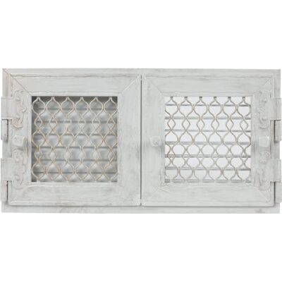 KRATKI Retro Rejilla ventilación Aire Caliente Diseño Original Estética Antigua Fácil instalación Alto 21,5cm Blanco 23,8x46cm KRATKI Retro Rejilla ventilación Aire Caliente Diseño Original Estética Antigua Fácil instalación Alto 21,5cm Blanco 23,8x46cm