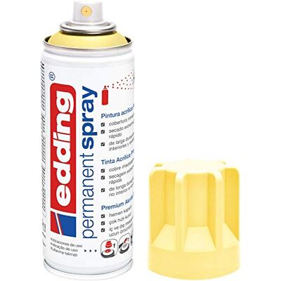 Edding Spray Permanente de Pintura Acrílica 200 ml Amarillo Pastel Mate Edding Spray Permanente de Pintura Acrílica 200 ml Amarillo Pastel Mate
