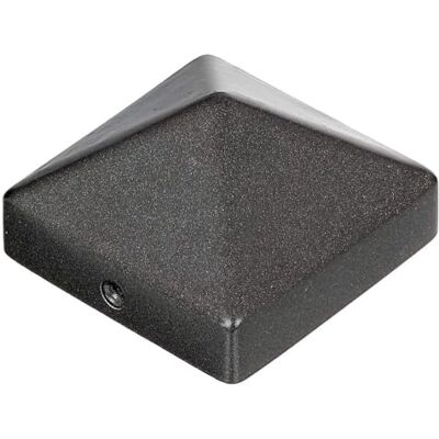 Alberts Capuchón para postes de madera, Modelo alto, Fundición de aluminio, antracita metálica, 70 x 70 mm Alberts Capuchón para postes de madera, Modelo alto, Fundición de aluminio, antracita metálica, 70 x 70 mm