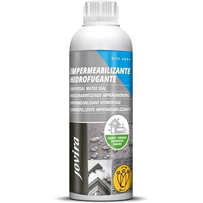 JOVIRA PINTURAS Impermeabilizante Transparente 1 LITRO Hidrofugante Invisible, No Genera Película, Protección Total en Fachadas, Hormigón,Terrazas, Tejados. Waterproof. (1 Litro, Hidrofugante) JOVIRA PINTURAS Impermeabilizante Transparente 1 LITRO Hidrofugante Invisible, No Genera Película, Protección Total en Fachadas, Hormigón,Terrazas, Tejados. Waterproof. (1 Litro, Hidrofugante)