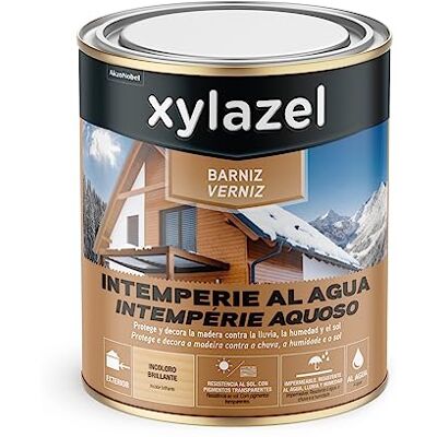 XYLAZEL Barniz Intemperie al Agua para Exteriores Brillante Incoloro 750 ml XYLAZEL Barniz Intemperie al Agua para Exteriores Brillante Incoloro 750 ml
