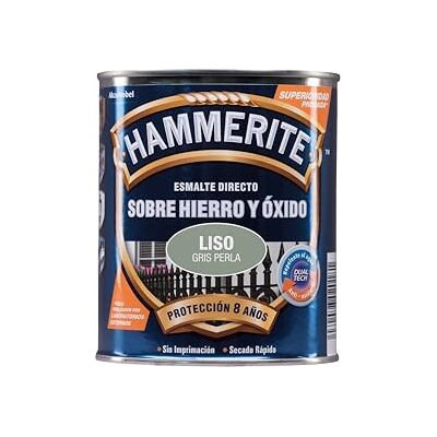 Hammerite Esmalte Liso Brillante, Gris Perla, 750 ml (Paquete de 1) Hammerite Esmalte Liso Brillante, Gris Perla, 750 ml (Paquete de 1)