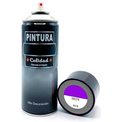 AC Bote de Pintura en Spray Fabricado en España Ideal para cualquier superficie, Madera, Metal, Cartón, Piedra o Cerámica Capidad de 400 ML Color Violeta AC Bote de Pintura en Spray Fabricado en España Ideal para cualquier superficie, Madera, Metal, Cartón, Piedra o Cerámica Capidad de 400 ML Color Violeta