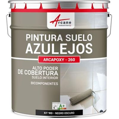 ARCANE INDUSTRIES Pintura para Suelo de Baldosas Resina epoxi para suelo con baldosas ARCAPOXY 260 Negro intenso RAL 9005 ARCANE INDUSTRIES Pintura para Suelo de Baldosas Resina epoxi para suelo con baldosas ARCAPOXY 260 Negro intenso RAL 9005