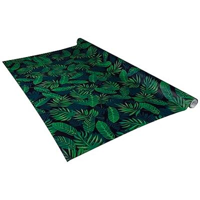 Venilia Lámina adhesiva, Selva Hojas Tropic Look selva, 90cm x 2,6m, Espesor 160μ, Vinilo autoadhesivo para muebles o cocina, decorativas papel pintado pared, PVC sin ftalatos, Fabricado en UE Venilia Lámina adhesiva, Selva Hojas Tropic Look selva, 90cm x 2,6m, Espesor 160μ, Vinilo autoadhesivo para muebles o cocina, decorativas papel pintado pared, PVC sin ftalatos, Fabricado en UE