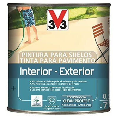 V33 Pintura Suelos Interior Exterior Verde Satinado 0,5L V33 Pintura Suelos Interior Exterior Verde Satinado 0,5L