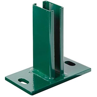 Alberts GAH- Anclaje para postes de cercado para paneles de varilla doble Para atornillar Galvanizado en caliente, recubrimiento plástico verde RAL 6005 Pletina 150 x 80 mm Alberts GAH- Anclaje para postes de cercado para paneles de varilla doble Para atornillar Galvanizado en caliente, recubrimiento plástico verde RAL 6005 Pletina 150 x 80 mm