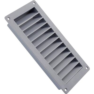 AERZETIX Rejilla de ventilación 75x175 mm empotrable de plástico ASA para interior y exterior/color gris AERZETIX Rejilla de ventilación 75x175 mm empotrable de plástico ASA para interior y exterior/color gris