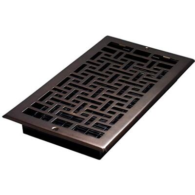 Decor Grates Registro de pared oriental, 6 x 12 pulgadas, acabado de bronce frotado Decor Grates Registro de pared oriental, 6 x 12 pulgadas, acabado de bronce frotado